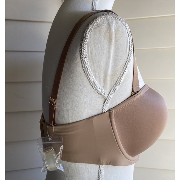ThirdLove 24/7 Classic Strapless Bra Warm Taupe Nude 36D Convertible NWT T-shirt - Picture 4 of 8